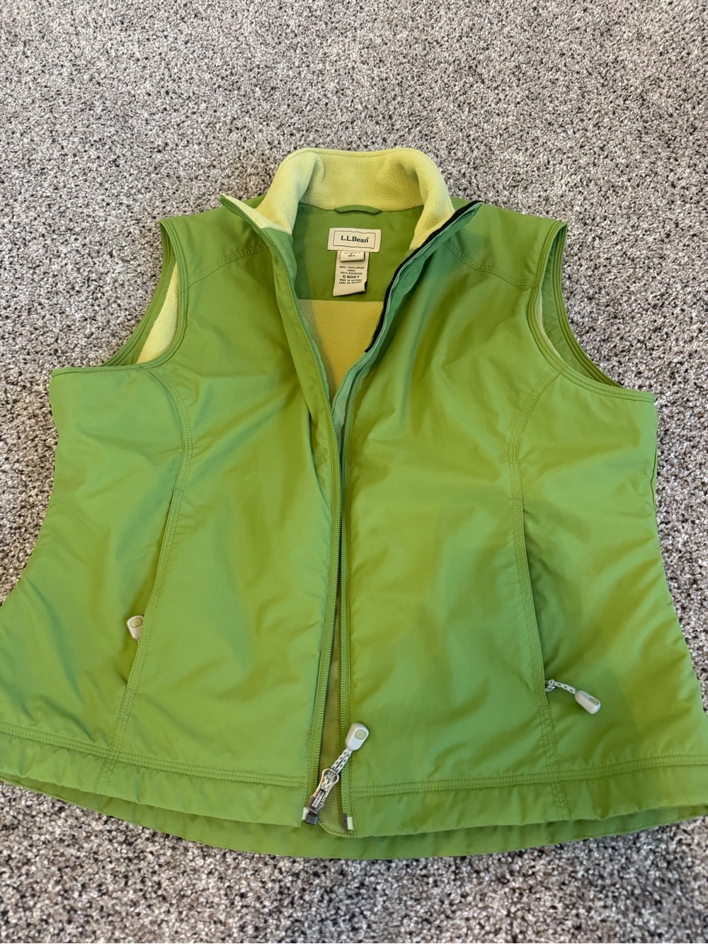 L.L. Bean Women's Lime Green Softshell Vest